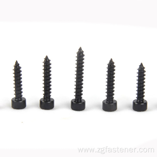 hex socket head tapping screws black oxide